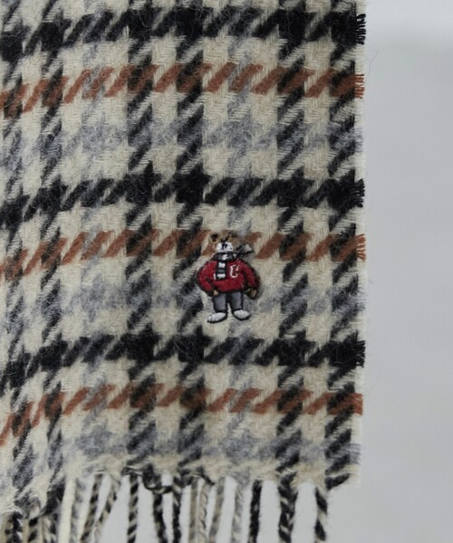 coen（コーエン）の「ベア刺繍ウールチェックマフラー（マフラー・メンズ・ダークグリーン/ベージュ/ダークグレー・FREE）」の13枚目の写真