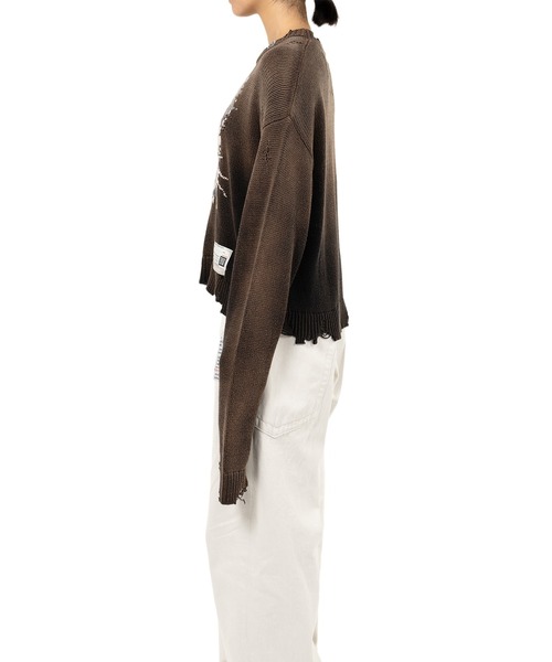 Maison MIHARA YASUHIRO(メゾンミハラヤスヒロ)の「Cat Jacquard Knit Sweater(ニット/セーター・レディース・ブラック・36/38)」の3枚目の写真