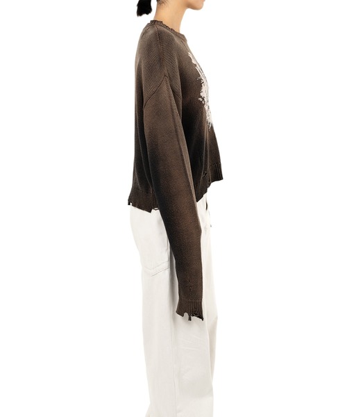 Maison MIHARA YASUHIRO(メゾンミハラヤスヒロ)の「Cat Jacquard Knit Sweater(ニット/セーター・レディース・ブラック・36/38)」の5枚目の写真