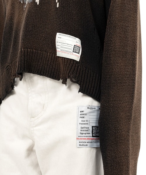 Maison MIHARA YASUHIRO(メゾンミハラヤスヒロ)の「Cat Jacquard Knit Sweater(ニット/セーター・レディース・ブラック・36/38)」の7枚目の写真