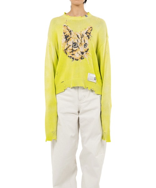 Maison MIHARA YASUHIRO(メゾンミハラヤスヒロ)の「Cat Jacquard Knit Sweater(ニット/セーター・レディース・ブラック・36/38)」の9枚目の写真