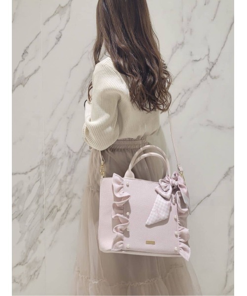 Maison de FLEUR（メゾンドフルール）の「2WayフリルトートMバッグ（トートバッグ・レディース・ピンク・FREE）」の19枚目の写真