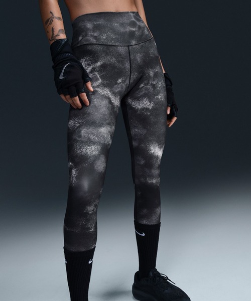NIKE（ナイキ）の「ナイキ NIKE ナイキ  DF ワン HR AO 7/8 タイツ（タイツ/ストッキング・レディース・ブラック×ホワイト/ネイビー・S/M/L）」の2枚目の写真