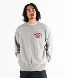BEDWIN & THE HEARTBREAKERS(xhEB Ah U n[guCJ[Y)L/S PRINTED C-NECK SWEAT "CLIVE"(XEFbg)