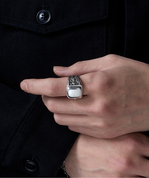 セール】【MAISON CLUB】Vintage Square Signet Ring
