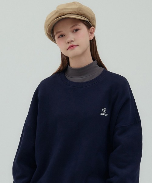 .KOM(ドットコム)の「A'GEM/9 × .kom 『muah muah/ムーアムーア』 FLEECE REGULAR SWEATSHIRTS/フリース裏起毛レギュラースウェット(スウェット・レディース・ネイビー/ライトグレー/ブラウン/ブラック・FREE)」の9枚目の写真