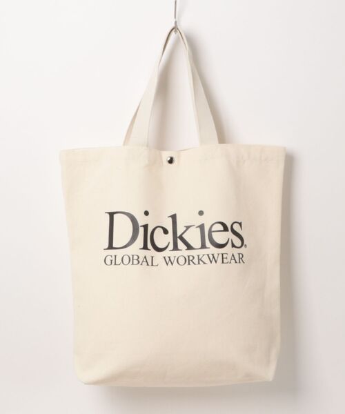 Dickies（ディッキーズ）の「【Dickies】TEXT LOGO TC TOTE BAG / ディッキーズ テキストロゴ ポリコットン トートバッグ（トートバッグ・メンズ・モスグリーン/ブラック/ネイビー/ワイン・FREE）」の2枚目の写真