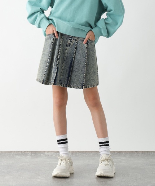 GLOBAL WORK（グローバルワーク）の「CHEER ONデニムスカート/147414（デニムスカート・キッズ・ブラック系その他/ブルー/ライトブルー/ブラック/グレー/ブルー系その他4・130cm/140cm/150cm/160cm）」の19枚目の写真