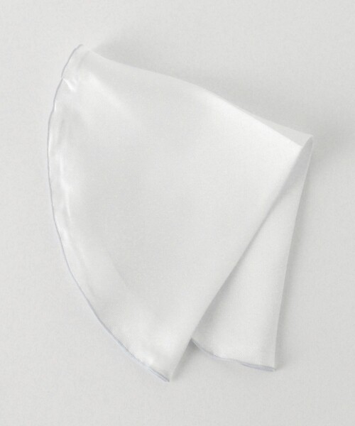 green label relaxing（グリーンレーベルリラクシング）の「GLR サークル ポケットチーフ（ポケットチーフ・メンズ・ホワイト/ネイビー・FREE）」の2枚目の写真