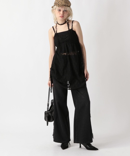 FOREVER 21(フォーエバー トゥエンティーワン)の「【2025SS】オーバーダイサイドダメージデニムパンツ(デニムパンツ・レディース・ブルー/ブラック・SMALL/LARGE/MEDIUM)」の17枚目の写真