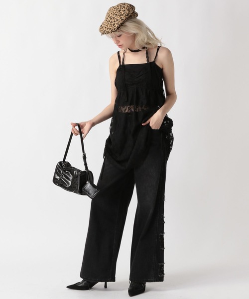 FOREVER 21(フォーエバー トゥエンティーワン)の「【2025SS】オーバーダイサイドダメージデニムパンツ(デニムパンツ・レディース・ブルー/ブラック・SMALL/LARGE/MEDIUM)」の18枚目の写真