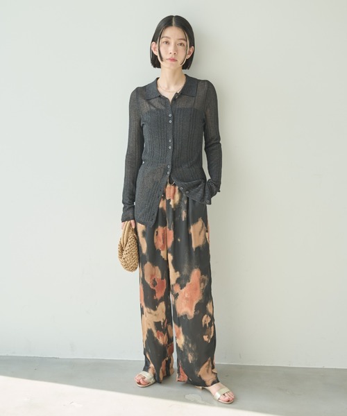 Shelly island（シェリーアイランド）の「シアーラメリブニットカーディガン（カーディガン/ボレロ・レディース・ベージュ/グレー/ブラック・FREE）」の21枚目の写真