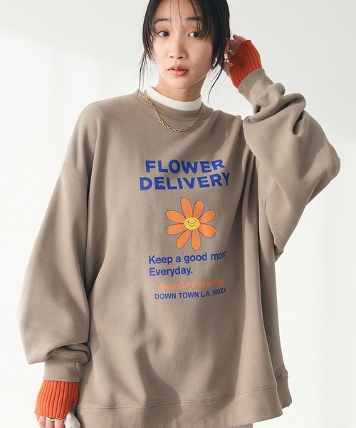 CRAFT STANDARD BOUTIQUE(クラフトスタンダードブティック)の「【ユニセックス】裏起毛クルーネックスウェット(スウェット・レディース・ネイビー/アイボリー/ブラック/グレイッシュベージュ・M/XL/L)」の3枚目の写真