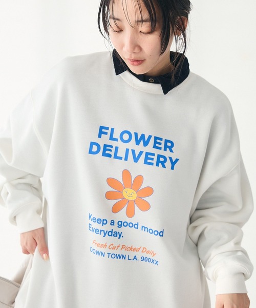 CRAFT STANDARD BOUTIQUE(クラフトスタンダードブティック)の「【ユニセックス】裏起毛クルーネックスウェット(スウェット・レディース・ネイビー/アイボリー/ブラック/グレイッシュベージュ・M/XL/L)」の1枚目の写真