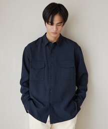 THE SHOP TK （ザ ショップ ティーケー ）の「【CAVIAN/キャビアン】リサイクルシャークスキンダブルフラップシャツ セットアップ可（シャツ/ブラウス・メンズ）」