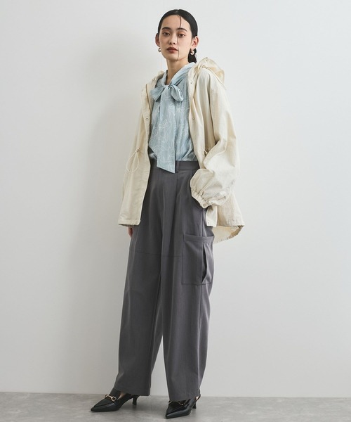 【前後2WAY】割繊ボウタイブラウス【洗える】(シャツ/ブラウス)|VIS(ビス) 【前後2WAY】割繊ボウタイブラウス【洗える】(シャツ/ブラウス)|VIS(ビス)