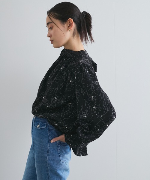 【前後2WAY】割繊ボウタイブラウス【洗える】(シャツ/ブラウス)|VIS(ビス) 【前後2WAY】割繊ボウタイブラウス【洗える】(シャツ/ブラウス)|VIS(ビス)