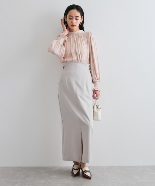 【前後2WAY】割繊ボウタイブラウス【洗える】(シャツ/ブラウス)|VIS(ビス) 【前後2WAY】割繊ボウタイブラウス【洗える】(シャツ/ブラウス)|VIS(ビス)