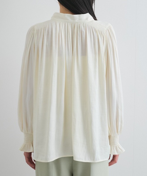 【前後2WAY】割繊ボウタイブラウス【洗える】(シャツ/ブラウス)|VIS(ビス) 【前後2WAY】割繊ボウタイブラウス【洗える】(シャツ/ブラウス)|VIS(ビス)