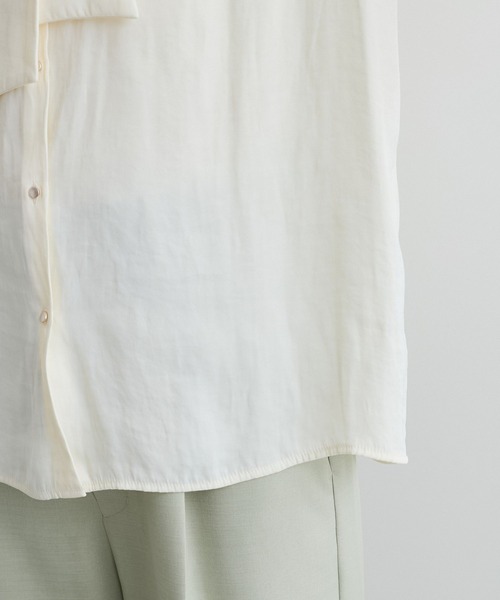 【前後2WAY】割繊ボウタイブラウス【洗える】(シャツ/ブラウス)|VIS(ビス) 【前後2WAY】割繊ボウタイブラウス【洗える】(シャツ/ブラウス)|VIS(ビス)