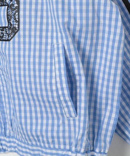 10C REPIPI（ジューシーレピピ）の「【10C REPIPI】ギンガムチェックトラックジャケット（その他アウター・キッズ・ブラック/ブルー・130cm/110cm/120cm）」の6枚目の写真