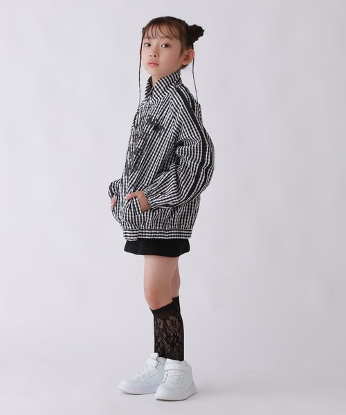 10C REPIPI（ジューシーレピピ）の「【10C REPIPI】ギンガムチェックトラックジャケット（その他アウター・キッズ・ブラック/ブルー・130cm/110cm/120cm）」の13枚目の写真