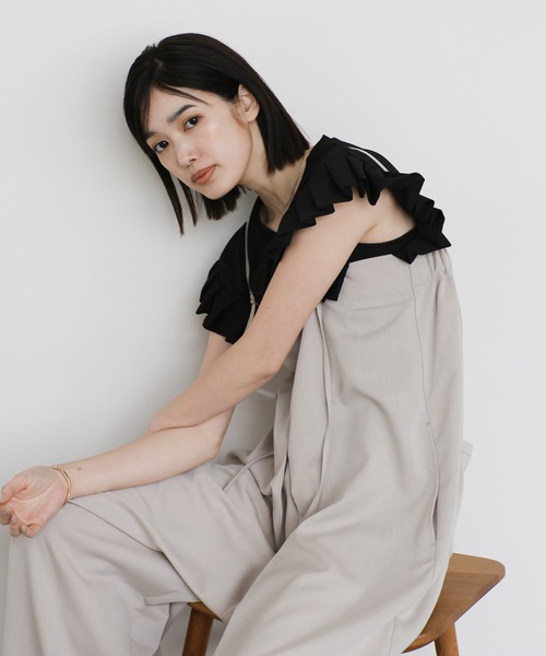 select MOCA Et(セレクトモカエト)の「【Et】プリーツスリーブTシャツ(Tシャツ/カットソー・レディース・ホワイト/ブラック/グレー・FREE)」の17枚目の写真