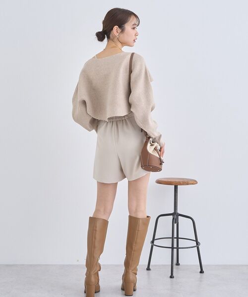 earth music&ecology(アースミュージックアンドエコロジー)の「ベルト付きショートパンツ(その他パンツ・レディース・ブラック/ライトベージュ・M/S)」の17枚目の写真