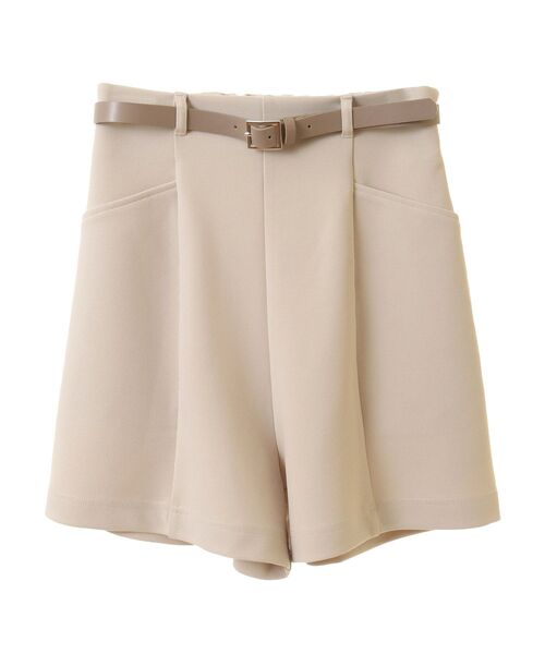 earth music&ecology(アースミュージックアンドエコロジー)の「ベルト付きショートパンツ(その他パンツ・レディース・ブラック/ライトベージュ・M/S)」の9枚目の写真