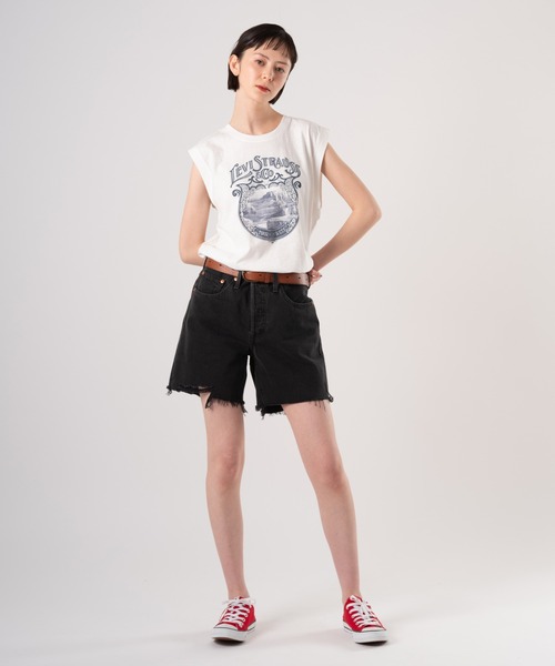 Levi's(リーバイス)の「Levi's/リーバイス ボックスシルエット タンクトップ(Tシャツ/カットソー・レディース・ホワイト・XS/S/M)」の6枚目の写真