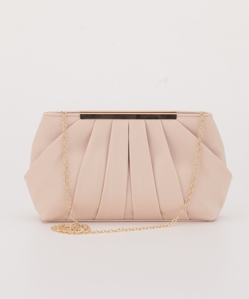 haremode（ハレモード）の「タックデザイン パーティ オケージョン バッグ（クラッチバッグ・レディース・ベージュ/ブラック/シルバー・FREE）」の9枚目の写真