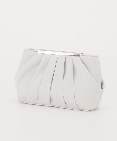 haremode（ハレモード）の「タックデザイン パーティ オケージョン バッグ（クラッチバッグ・レディース・ベージュ/ブラック/シルバー・FREE）」の12枚目の写真