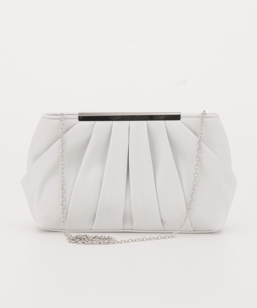 haremode（ハレモード）の「タックデザイン パーティ オケージョン バッグ（クラッチバッグ・レディース・ベージュ/ブラック/シルバー・FREE）」の14枚目の写真