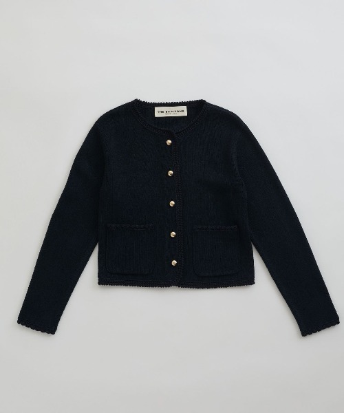 THE SHINZONE(ザ シンゾーン)の「THE SHINZONE BOUCLE KNIT JACKET 25SMSNI09(その他アウター・レディース・ネイビー/オフホワイト・FREE)」の4枚目の写真