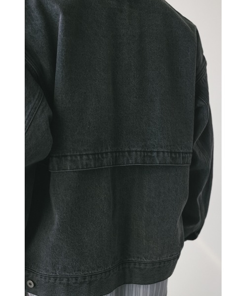 STYLEMIXER(スタイルミキサー)の「ノーカラーデニムジャケット(デニムジャケット・メンズ・ブラック/ライトブルー・MEDIUM/LARGE)」の11枚目の写真