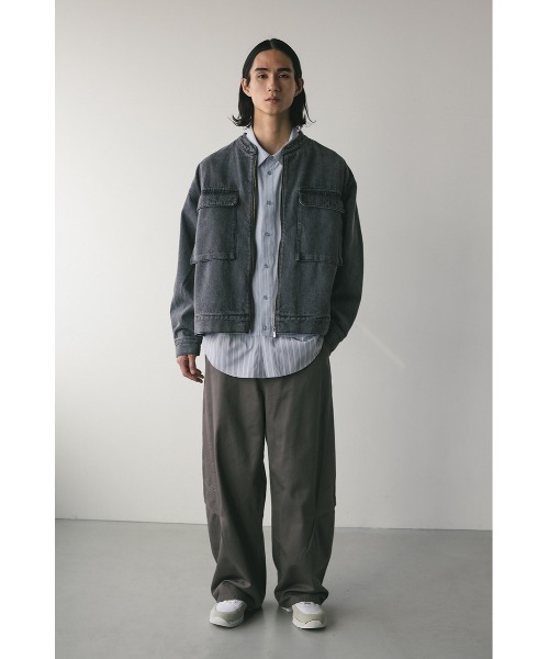 セール】ノーカラーデニムジャケット（デニムジャケット）｜STYLEMIXER