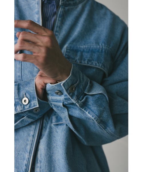 セール】ノーカラーデニムジャケット（デニムジャケット）｜STYLEMIXER