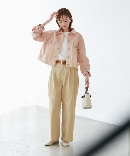 ROPE' PICNIC(ロペピクニック)の「PINKデニムジャケット(デニムジャケット・レディース・ピンク・38)」の4枚目の写真