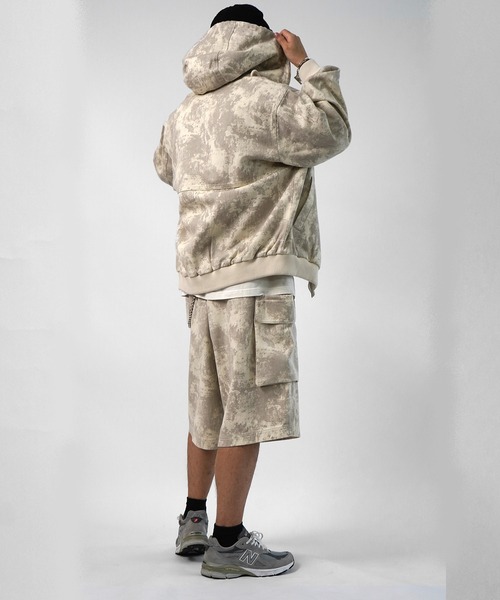 ILL'S（イルズ）の「【Labordi / ラボード】総柄プリントカーゴショートパンツ / デニムカーゴショートパンツ（デニムパンツ・メンズ・ホワイト/ブラウン/ブラック/カーキ/ブラック系その他/グレー・M/L）」の9枚目の写真