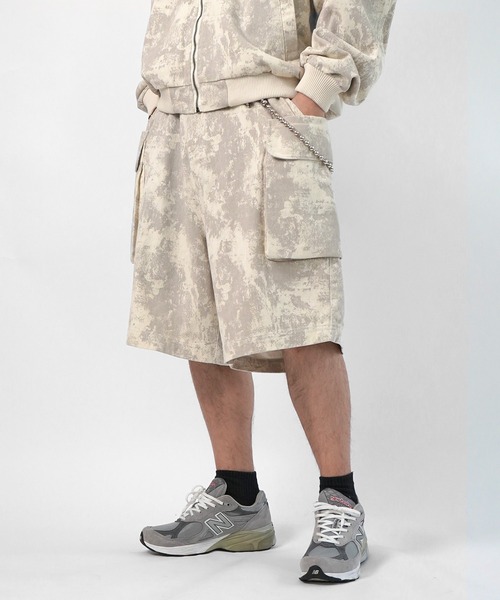 ILL'S（イルズ）の「【Labordi / ラボード】総柄プリントカーゴショートパンツ / デニムカーゴショートパンツ（デニムパンツ・メンズ・ホワイト/ブラウン/ブラック/カーキ/ブラック系その他/グレー・M/L）」の10枚目の写真