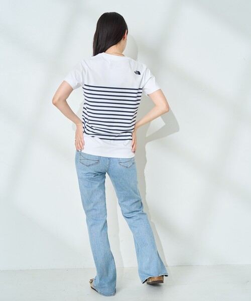 tシャツ ザ ノース フェイス THE NORTH FACE S/S Panel Border Tee_ショートスリーブパネルボーダーティー レディー THE NORTH FACE 2024春夏 ザ・ノース・フェイス レディース