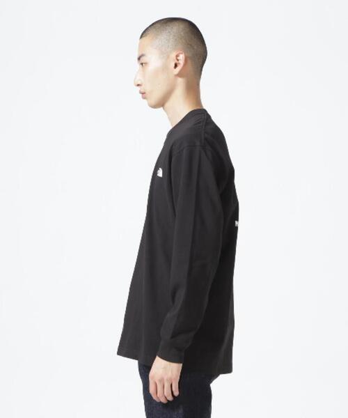 THE NORTH FACE（ザノースフェイス）の「THE NORTH FACE/ザ・ノース・フェイス　L/S Back Square Logo Tee（Tシャツ/カットソー・メンズ・ホワイト/ブラック・L/XL/M/S）」の5枚目の写真
