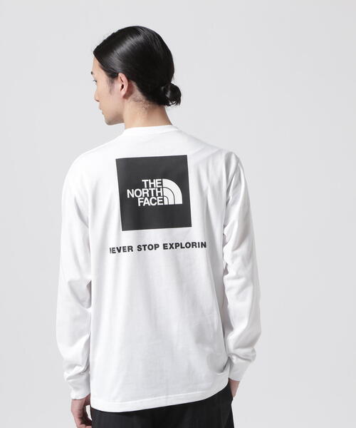 THE NORTH FACE（ザノースフェイス）の「THE NORTH FACE/ザ・ノース・フェイス　L/S Back Square Logo Tee（Tシャツ/カットソー・メンズ・ホワイト/ブラック・L/XL/M/S）」の13枚目の写真