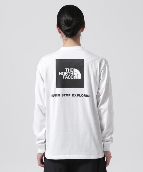 THE NORTH FACE（ザノースフェイス）の「THE NORTH FACE/ザ・ノース・フェイス　L/S Back Square Logo Tee（Tシャツ/カットソー・メンズ・ホワイト/ブラック・L/XL/M/S）」の16枚目の写真