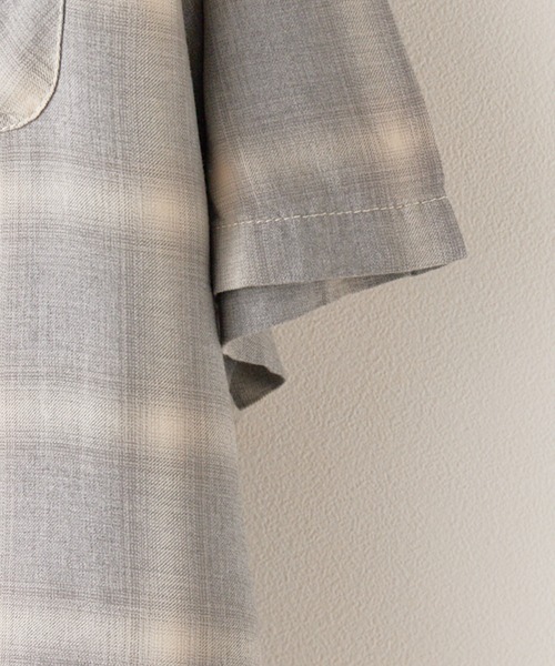 REMI RELIEF（レミレリーフ）の「REMI RELIEF/レミレリーフ レーヨンツイルオンブレーS/S SHIRT 半袖シャツ（シャツ/ブラウス・メンズ・グレー/ブルー/ブラック・M/L/XL）」の13枚目の写真