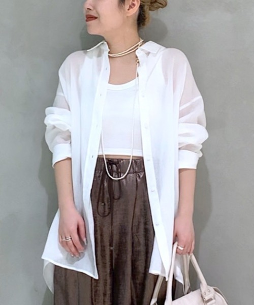 テンセルリネンシアーシャツLS ジーナシス　新品未使用　今季新作 JEANASIS｜テンセルリネンシアーシャツ LS | Rakuten Fashion