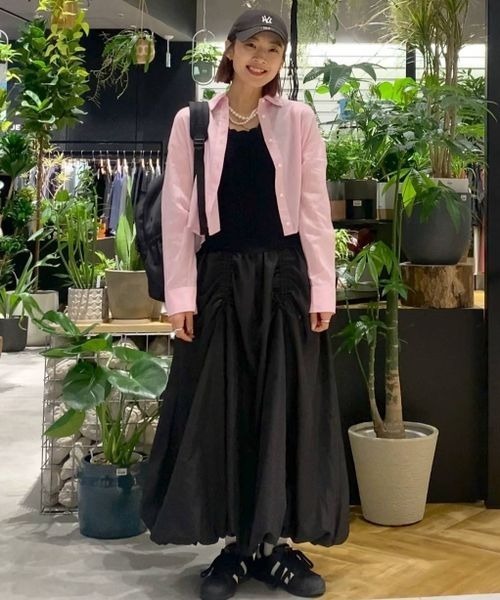 JEANASIS（ジーナシス）の「テンセルリネンシアーシャツ LS/327182（シャツ/ブラウス・レディース・ブラック/ブルー系その他/ホワイト/ピンク/ベビーピンク・SMALL/MEDIUM）」の6枚目の写真