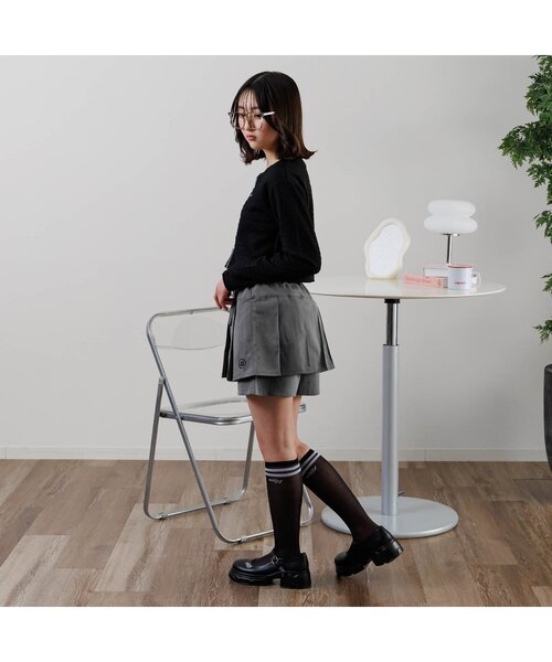 algy(アルジー)の「スラックスショーパン(スカート・キッズ・ベージュ/ブラック/グレー・XX-SMALL/X-SMALL/MEDIUM/SMALL)」の9枚目の写真