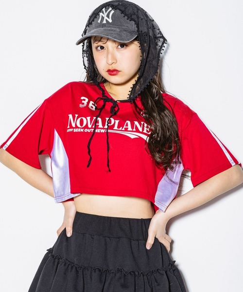 repipi armario（レピピ アルマリオ）の「キリカエショートゲームＴシャツ（Tシャツ/カットソー・キッズ・ネイビー/レッド/ホワイト・MEDIUM/LARGE/SMALL）」の3枚目の写真