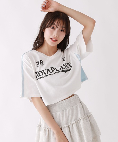 repipi armario（レピピ アルマリオ）の「キリカエショートゲームＴシャツ（Tシャツ/カットソー・キッズ・ネイビー/レッド/ホワイト・MEDIUM/LARGE/SMALL）」の13枚目の写真